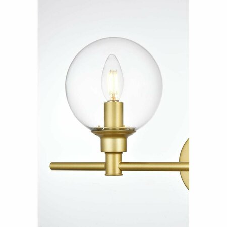 CLING 110 V E12 Two Light Vanity Wall Lamp, Brass CL2954486